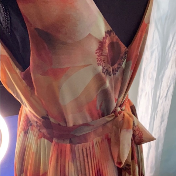 Floral Pleated Dress - Picture 3 of 5